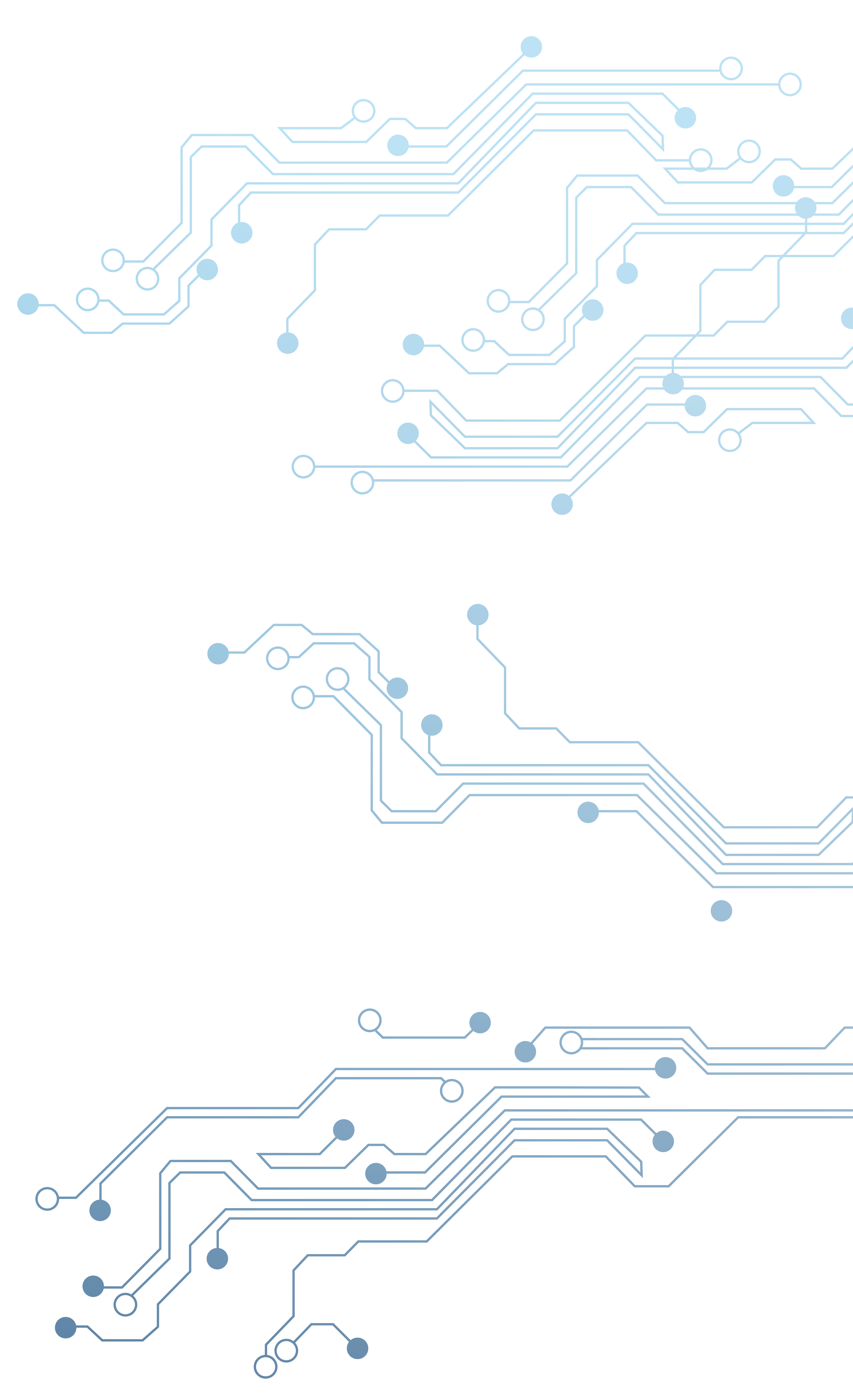 Decorative blue lines.