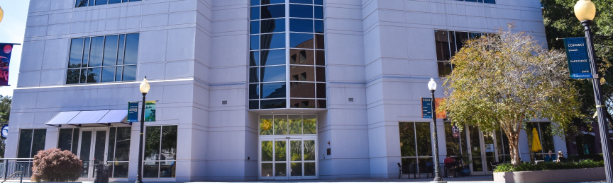 Outside shot of center for innovation building in downtown Tallahassee